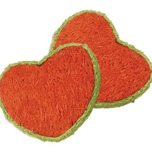 A & E Cage Loofah Hearts Small Animal Toy - Pet Home | The Perfect Pet Supplies Shopping Experience