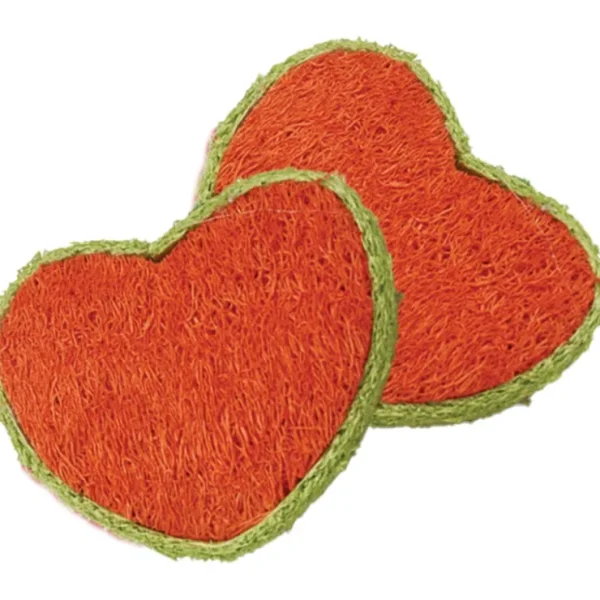 A & E Cage Loofah Hearts Small Animal Toy - Pet Home | The Perfect Pet Supplies Shopping Experience