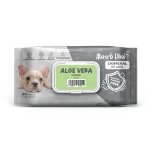 Absorb Plus Charcoal Dog Wipes Aloe Vera 80 sheets 20 x 15cm - Pet Home | The Perfect Pet Supplies Shopping Experience