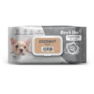 Absorb Plus Charcoal Dog Wipes Coconut 80 sheets 20 x 15cm - Pet Home | The Perfect Pet Supplies Shopping Experience