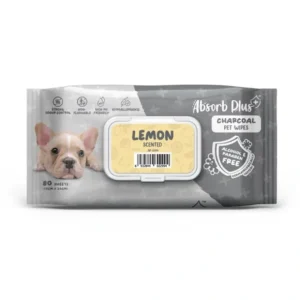 Absorb Plus Charcoal Dog Wipes Lemon 80 sheets 20 x 15cm - Pet Home | The Perfect Pet Supplies Shopping Experience