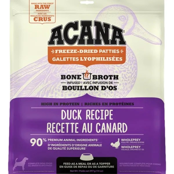 Acana, Adult - FD Patties - Duck - 397 g - Freeze Dried Dog Food - Pet Home | The Perfect Pet Supplies Shopping Experience