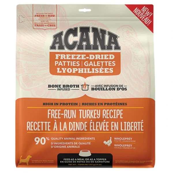 Acana, Adult - FD Patties - Free Run Turkey - 397 g - Freeze Dried Dog Food - Pet Home | The Perfect Pet Supplies Shopping Experience