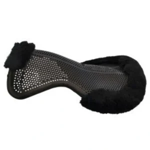 Acavallo Therapy Half Gel Pad w/ Sheepskin Edge - Black Large - Pet Home | The Perfect Pet Supplies Shopping Experience