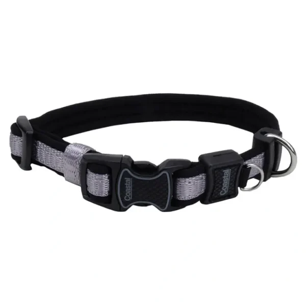 Adjustable Dog Collar, Grey, Extra Small - 5/8" x 8"-12" - Pet Home | The Perfect Pet Supplies Shopping Experience