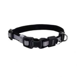 Adjustable Dog Collar, Grey, Medium - 1" x 14"-20" - Pet Home | The Perfect Pet Supplies Shopping Experience