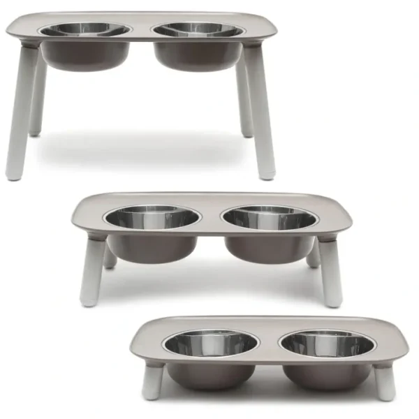 Adjustable Elevated Double Feeder with Stainless Steel Bowls - Pet Home | The Perfect Pet Supplies Shopping Experience