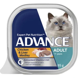 Advance Adult Chicken and Liver Medley wet cat food 7 x 85g Pouches - Pet Home | The Perfect Pet Supplies Shopping Experience