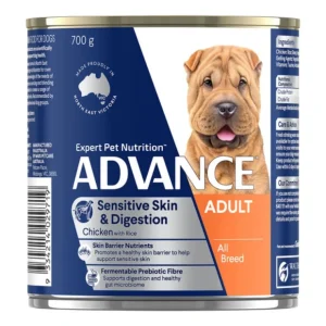 Advance Canine Sensitive Skin & Digestion All Breed Chicken Rice 700g x 12 - Pet Home | The Perfect Pet Supplies Shopping Experience