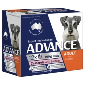 Advance Casserole With Salmon Adult Trays Wet Dog Food 100g x 12 - Pet Home | The Perfect Pet Supplies Shopping Experience