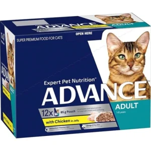 Advance Feline Adult Chicken and Jelly Pouches 12 x 85g - Pet Home | The Perfect Pet Supplies Shopping Experience