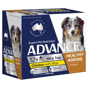 Advance Healthy Ageing Chicken With Rice Adult Trays Wet Dog Food 100g x 12 - Pet Home | The Perfect Pet Supplies Shopping Experience