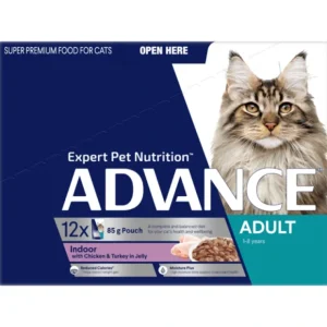 Advance INDOOR Cat Wet Food Pouches Chicken and Turkey in Jelly 12 x 85gm - Pet Home | The Perfect Pet Supplies Shopping Experience