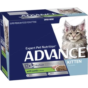 Advance Kitten Wet Food Pouches Lamb and Gravy 85g x 12 - Pet Home | The Perfect Pet Supplies Shopping Experience