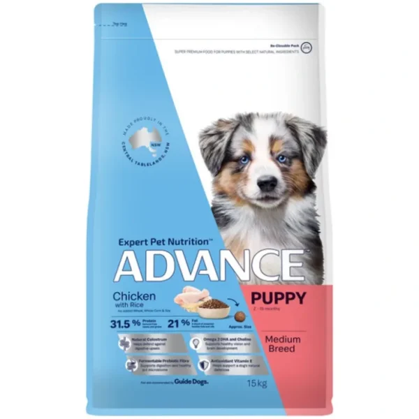 Advance Puppy Medium Breed - Chicken with Rice 15kg - Pet Home | The Perfect Pet Supplies Shopping Experience