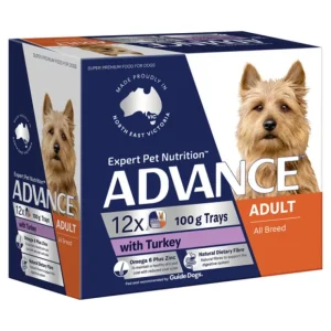Advance Turkey Adult Trays Wet Dog Food 100g x 12 - Pet Home | The Perfect Pet Supplies Shopping Experience