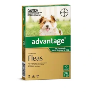 Advantage Green 6pk Dogs up to 4kg - Pet Home | The Perfect Pet Supplies Shopping Experience