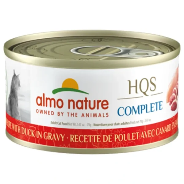Almo Nature HQS Complete Chicken Recipe with Duck in gravy Wet Cat Food (2.47 oz) - Pet Home | The Perfect Pet Supplies Shopping Experience