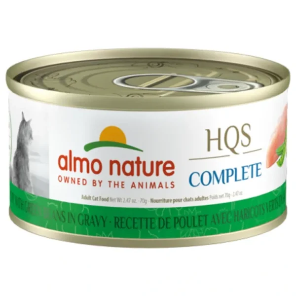Almo Nature HQS Complete Chicken Recipe with Green Beans in gravy Wet Cat Food (2.47 oz) - Pet Home | The Perfect Pet Supplies Shopping Experience