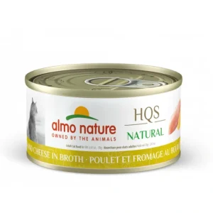 Almo Nature HQS Natural Cat Grain Free Chicken and Cheese In Broth Canned Cat Food - Pet Home | The Perfect Pet Supplies Shopping Experience