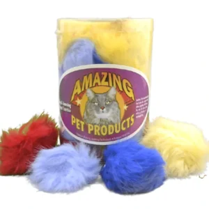 Amazing Cat 2" Real Fur Balls Asst Colors - Pet Home | The Perfect Pet Supplies Shopping Experience