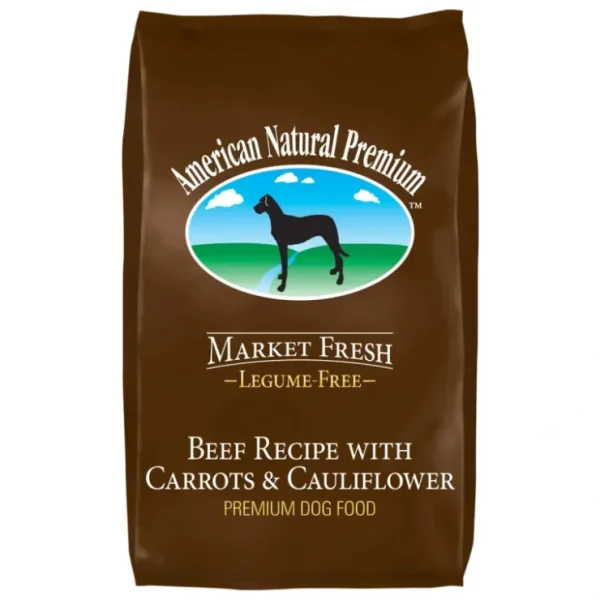 American Natural Premium Market Fresh Legume-Free Beef Recipe with Carrots &Cauliflower Premium Dog Food - Pet Home | The Perfect Pet Supplies Shopping Experience