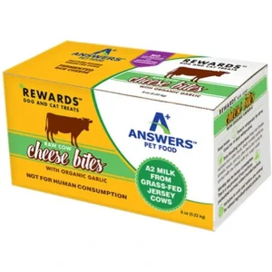 Answers RewardsTM Raw Cow Cheese Bites Organic Garlic - Pet Home | The Perfect Pet Supplies Shopping Experience