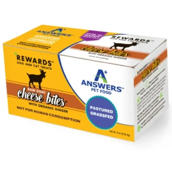 Answers RewardsTM Raw Goat Cheese Bites Organic Ginger - Pet Home | The Perfect Pet Supplies Shopping Experience