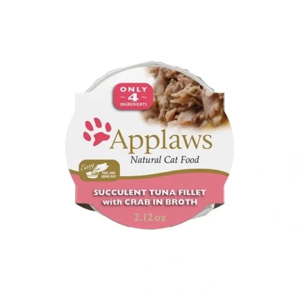 Applaws, Pot, Feline Adult - Tuna Fillet w/ Crab - 60 g - Wet Cat Food - Pet Home | The Perfect Pet Supplies Shopping Experience