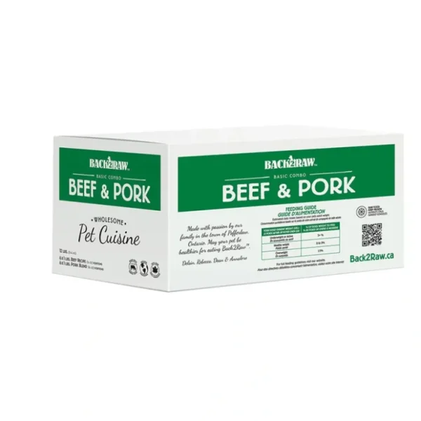 Back2Raw, Basics, Patty - Beef & Pork Blend - 5.44 kg(12x0.45kg) - Pet Home | The Perfect Pet Supplies Shopping Experience