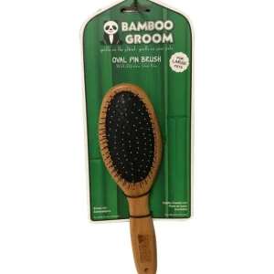 BAMBOO GROOM OVAL PIN BRUSH W/SS PINS - Pet Home | The Perfect Pet Supplies Shopping Experience