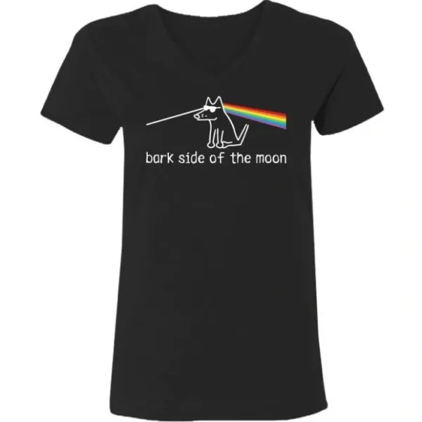 Bark Side Of The Moon - Ladies T-Shirt V-Neck - Pet Home | The Perfect Pet Supplies Shopping Experience