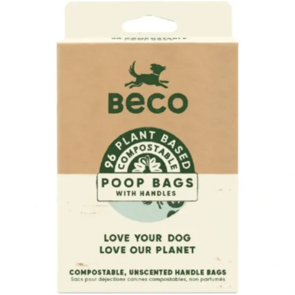 Beco Home Compostable Poop Bags with Handles 96pk - Pet Home | The Perfect Pet Supplies Shopping Experience