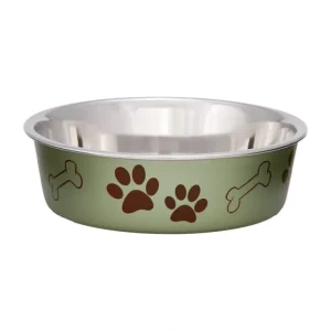 Bella Bowl, Metallic - Artichoke - Large - Pet Home | The Perfect Pet Supplies Shopping Experience
