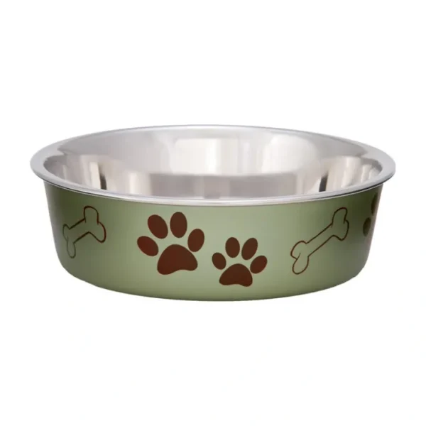 Bella Bowl, Metallic - Artichoke - Large - Pet Home | The Perfect Pet Supplies Shopping Experience
