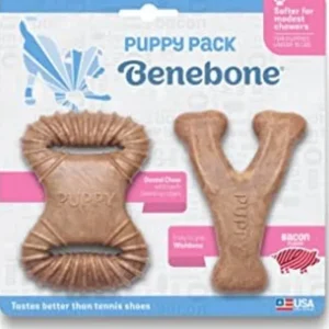 Benebone, Puppy - Bacon - 2 Pk - Pet Home | The Perfect Pet Supplies Shopping Experience