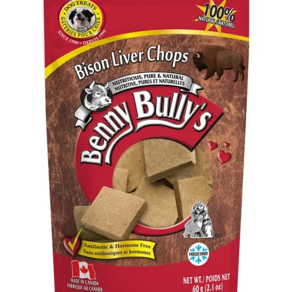 Benny Bully's, Bison Liver Chops - 60 g - Dog Treat - Pet Home | The Perfect Pet Supplies Shopping Experience