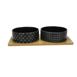 BeOneBreed, Bamboo & Ceramic Bowl - Black - Pet Home | The Perfect Pet Supplies Shopping Experience