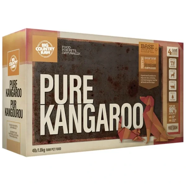 Big Country Raw, Pure Kangaroo - 4 lb - Frozen Dog Food - Pet Home | The Perfect Pet Supplies Shopping Experience