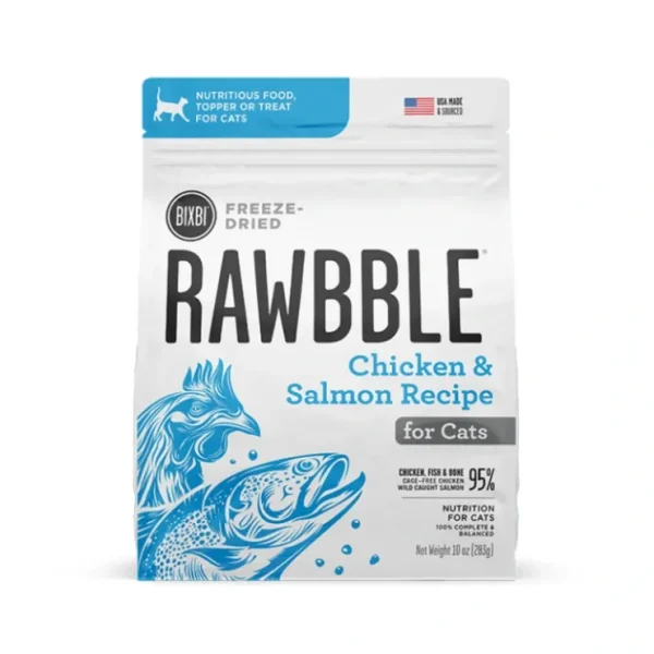 Bixbi Rawbble Freeze-Dried Food for Cats Chicken &Salmon Recipe - Pet Home | The Perfect Pet Supplies Shopping Experience