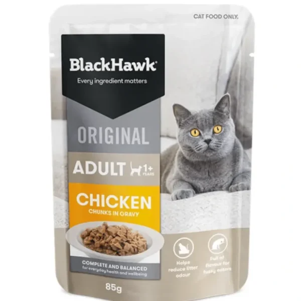 BlackHawk Adult Cat Chicken in Gravy 85g x 12 - Pet Home | The Perfect Pet Supplies Shopping Experience