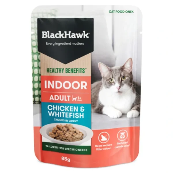 BlackHawk Adult Cat Indoor Chicken & Whitefish 85g x 12 - Pet Home | The Perfect Pet Supplies Shopping Experience