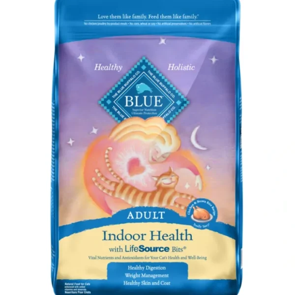 Blue Buffalo Indoor Health Natural Chicken &Brown Rice Adult Dry Cat Food - Pet Home | The Perfect Pet Supplies Shopping Experience