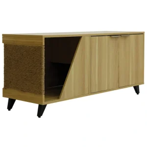4 Cats & Dogs Home Furnishing Inc., Jessie Cat Cabinet - Oak - Pet Home | The Perfect Pet Supplies Shopping Experience