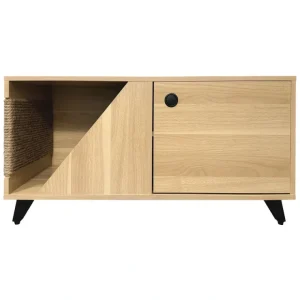 4 Cats & Dogs Home Furnishing Inc., Jessie Jr Cat Cabinet- Oak - Pet Home | The Perfect Pet Supplies Shopping Experience