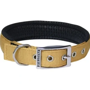 *CLEARANCE* Soft Padded Nylon Collar 1" x 30" (76cm) - GOLD - Pet Home | The Perfect Pet Supplies Shopping Experience