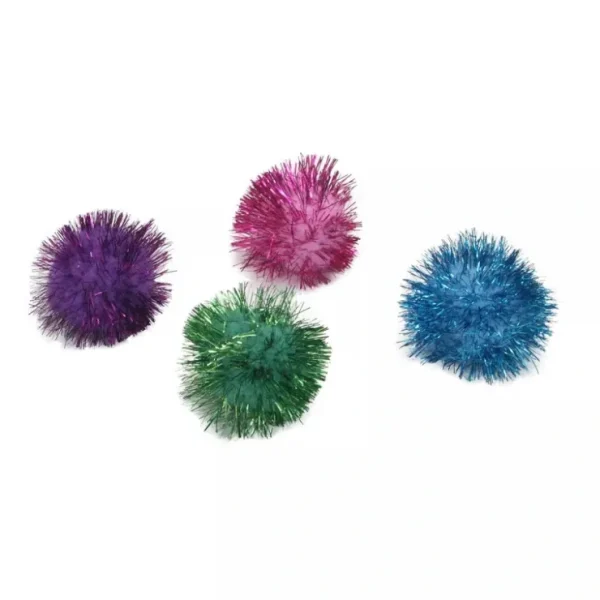 Coastal Pet Products Turbo Assorted Ball Cat Toys Glitter Pom 1.25" - Pet Home | The Perfect Pet Supplies Shopping Experience