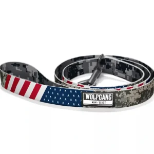 Coastal Pet Wolfgang DigitalDog Dog Leash (Small/Medium - 5/8" x 4' Red Blue Graffiti with Red Stars) - Pet Home | The Perfect Pet Supplies Shopping Experience