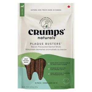 Crumps' Naturals, Plaque Busters 3.5" - Bacon - 18pk - Dog Treat - Pet Home | The Perfect Pet Supplies Shopping Experience