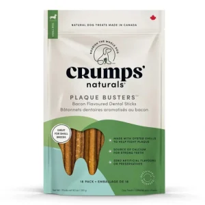 Crumps Naturals Plaque Busters Bacon Dental Sticks Dog Treats - Pet Home | The Perfect Pet Supplies Shopping Experience